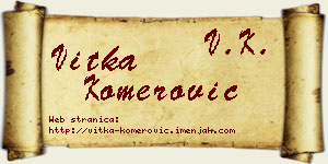 Vitka Komerović vizit kartica